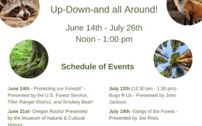 CANYONVILLE LIBRARY ANNOUNCES 2023 SUMMER READING PROGRAM  The Enchanted Forest – Up-Down And All Around June 14 – July 26, 2023